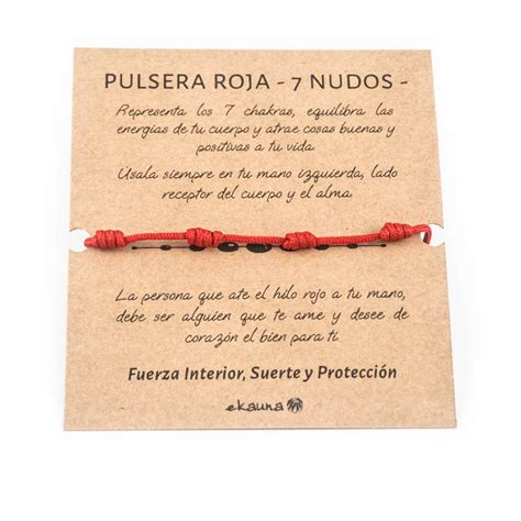 que significa la pulsera de 7 nudos roja|Pulsera de los 7 nudos: significado y uso